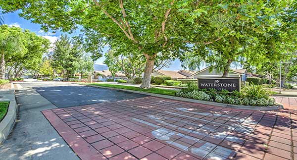 Waterstone Alta Loma Apartments entry driveway